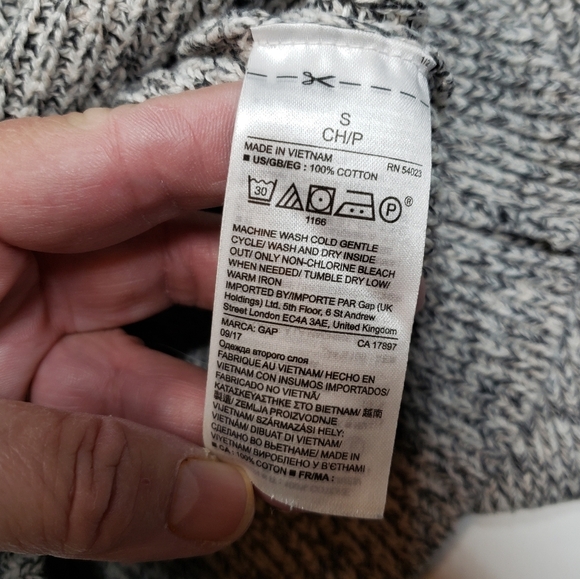 GAP Long sleeve envelope neck sweater marled gray size small - Picture 5 of 7